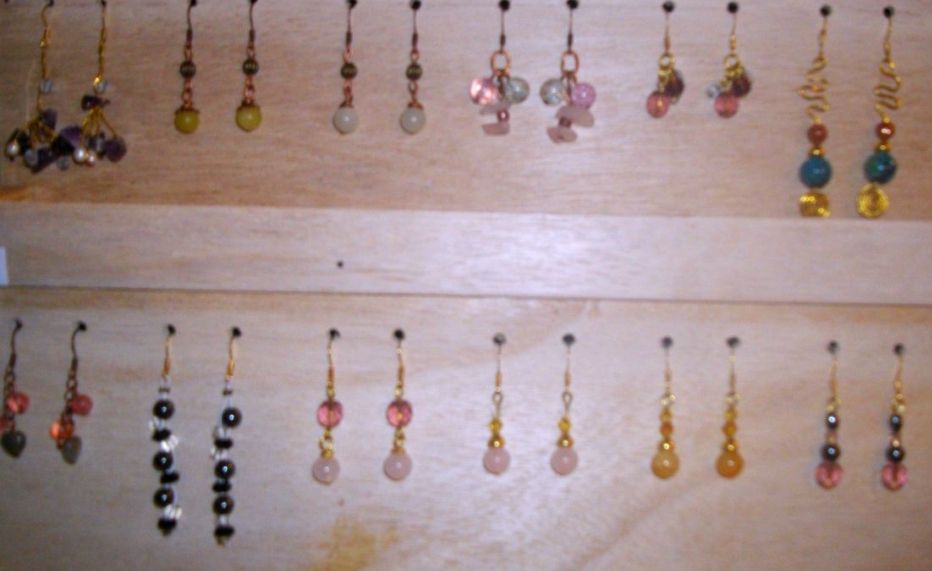 boucles d`oreilles  artisanales pierres semi-précieuses 